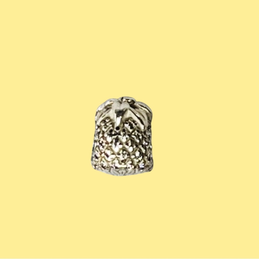 Retired PANDORA s925 Sparkling Pineapple Charm with Clear CZ Stones